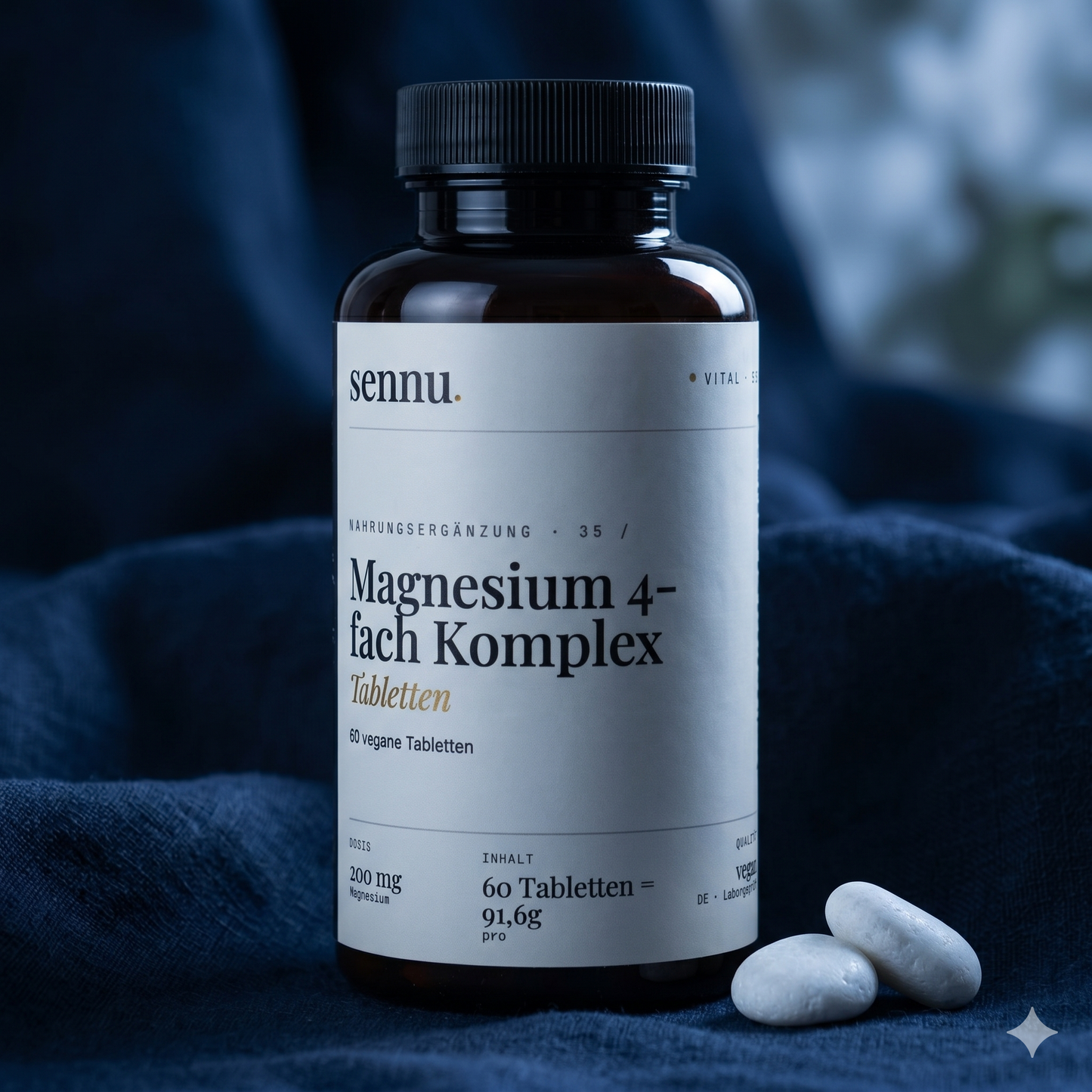 Magnesium 4-fach Komplex – hochdosiert | Sennu